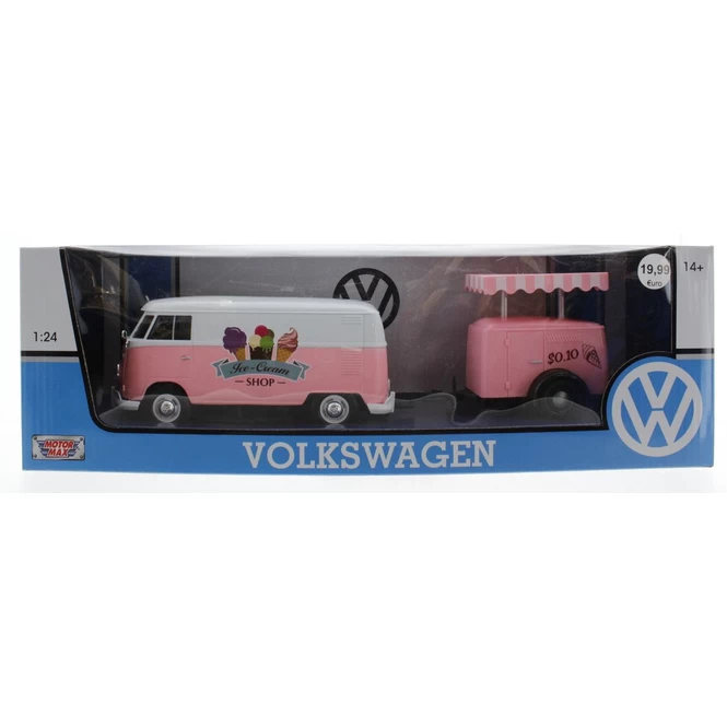 Motormax - Volkswagen T1 Bus - Lieferservice Mit Anhänger - Maßstab 1:24 3 Motormax - Volkswagen T1 Bus - Lieferservice Mit Anhänger - Maßstab 1:24