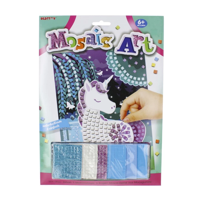 Besttoy - Glitzermosaik Bastelset - Einhorn 3 Besttoy - Glitzermosaik Bastelset - Einhorn
