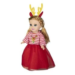 Puppen-Weihnachtskleid - Größe 35 - 45 Cm -Spielzeug Verkauf Laden 234031 4001949021510 heless kleid 01