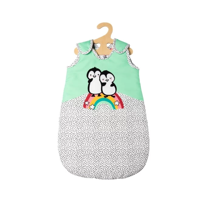 Puppenschlafsack - Pinguin Pünktchen - Größe 35 - 45 Cm 4 Puppenschlafsack - Pinguin Pünktchen - Größe 35 - 45 Cm – Bild 2