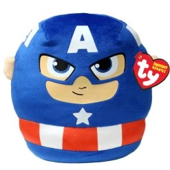 Marvel - Ty Squishy Beanies - Plüsch Kissen Captain America - Ca. 31 Cm